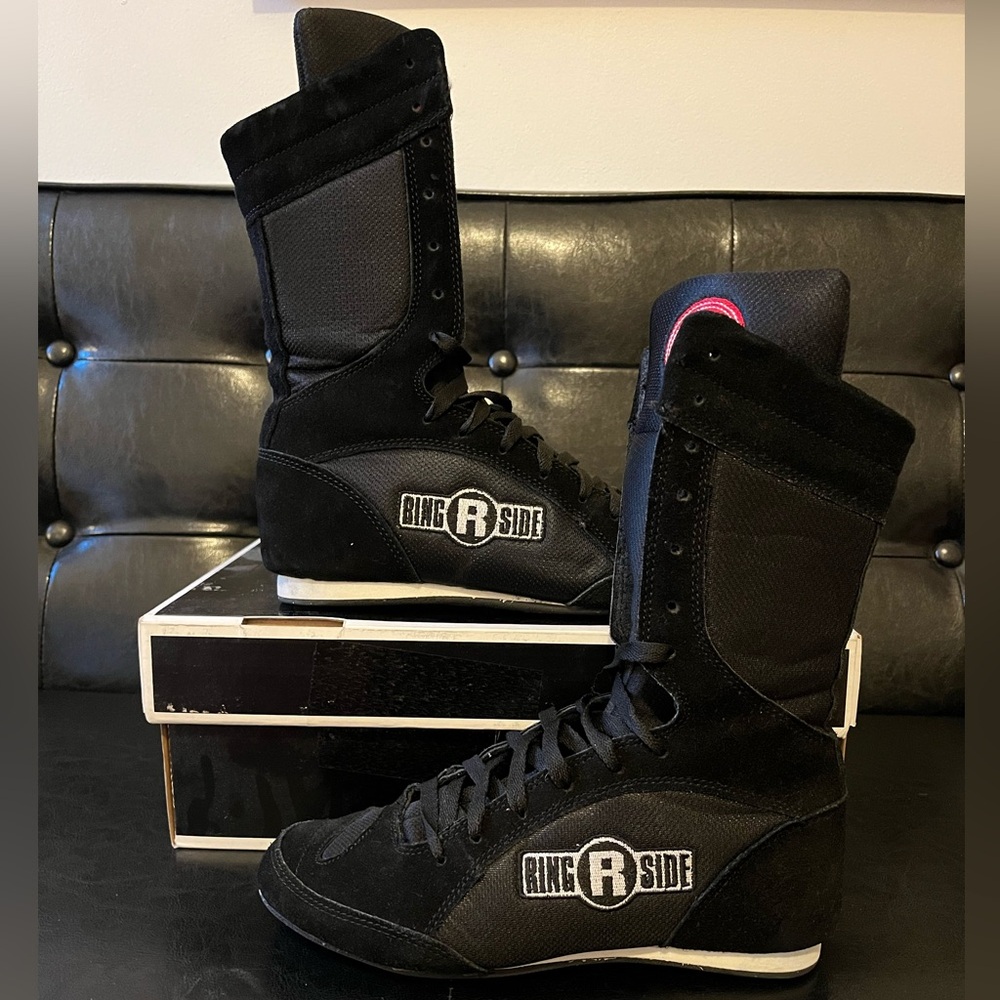 Ringside Ring Master‎ Boxing Shoes Black White Sz 6 Men’s/8 Women’s